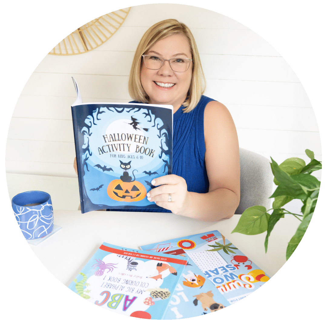 Julie Hall and her KDP activity books