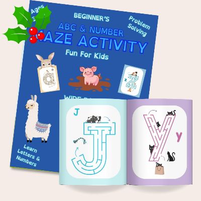 ABC & Number Maze Activity Fun for kids